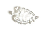 Vintage Clear Glass Leaf-Shaped Dish