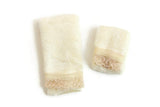 Vintage Beige Lace 1:12 Miniature Dollhouse Towel Set