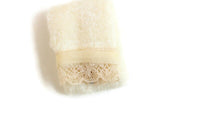 Vintage Beige Lace 1:12 Miniature Dollhouse Towel Set