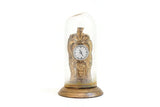 Vintage 1:12 Miniature Dollhouse Brass & Glass Anniversary Clock