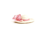 Vintage 1:12 Miniature Dollhouse Beige & Pink Straw Hat