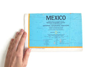 Vintage 1973 National Geographic Double-Sided Wall Map of Mexico