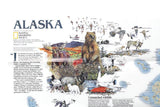 Vintage 1994 National Geographic Double-Sided Wall Map of Alaska, USA