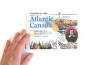 Vintage 1993 National Geographic Double-Sided Wall Map of Atlantic Canada