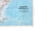 Vintage 1992 National Geographic Double-Sided Wall Map of South America