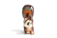 Vintage Porcelain Brown Painted Squirrel Figurine