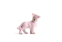 Vintage Pink Porcelain Collie Dog Figurine