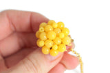 Yellow Beaded Sweater Clips