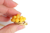 Yellow Beaded Sweater Clips