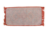 Vintage Miniature Dollhouse Rust & Orange Printed Persian Rug