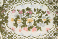 Vintage Green Floral Persian Miniature Dollhouse Rug Made in Belgium