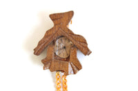 Vintage 1:12 Miniature Dollhouse Wooden Cuckoo Clock