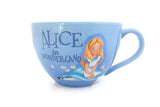 Vintage Disney Store Exclusive Large Blue Alice in Wonderland Ceramic Mug