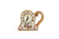 Vintage 1:12 Miniature Dollhouse Floral Mantel Clock