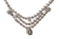 Vintage Gray Rhinestone Necklace