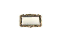 Vintage 1:12 Miniature Dollhouse Gold Carved Floral Wall Mirror