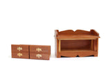 Vintage 1:12 Miniature Dollhouse Wooden Storage Bench or Blanket Chest