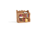 Vintage Half Scale 1:24 Wooden Miniature Dollhouse Bookshelf or Shelf