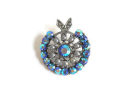 Vintage Blue Rhinestone Brooch