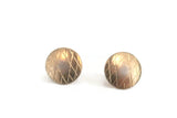 Vintage Gold Etched Round Cuff Links