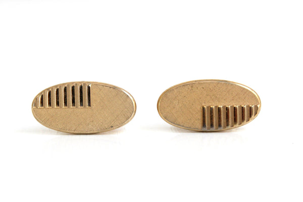 Vintage Gold Oval Cuff Links