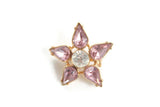 Vintage Lavender Purple Rhinestone Brooch