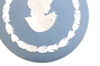 Vintage Wedgwood-Style Blue & Cream Cameo Trinket Box or Jewelry Box