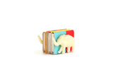 Vintage 1:12 Miniature Dollhouse Elephant Bookends with Books