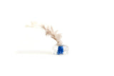 Vintage Blue & White Miniature Dollhouse Inkwell with Feather