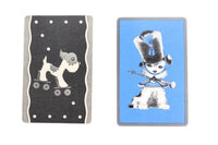 Vintage Set of 6 Dog-Themed Playing Cards