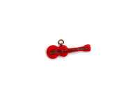 Vintage Red Celluloid Guitar Charm or Pendant