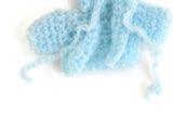 Vintage 1:12 Miniature Dollhouse Blue Crochet Baby Sweater