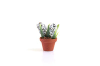 Vintage 1:12 Miniature Dollhouse Blue Potted Hyacinth Plant