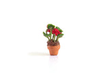 Vintage 1:12 Miniature Dollhouse Red Potted Geraniums