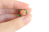 Vintage 1:12 Miniature Dollhouse Red Potted Geraniums