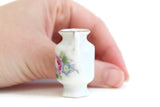 Vintage 1:12 Miniature Dollhouse White Floral Porcelain Vase