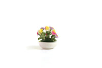 Vintage 1:12 Miniature Dollhouse Flower Arrangement with Daffodils & Tulips
