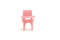 Vintage Half Scale Pink Plastic 1:24 Miniature Dollhouse Potty Chair