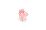 Vintage Half Scale Pink Plastic 1:24 Miniature Dollhouse Potty Chair