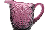 Vintage Large Amethyst Purple Pressed Glass Creamer