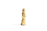 Vintage Petite Princess Dollhouse Miniature Brass Buddha Statue