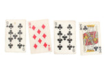 Vintage Set of 4 Silhouette-Themed Playing Cards
