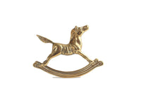Brass Rocking Horse Figurine