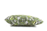 Green 12" Floral Print Throw Pillow