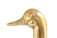 Vintage Brass Duck or Goose Bookend