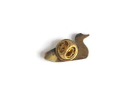 Vintage Gold Duck Brooch or Tie Pin