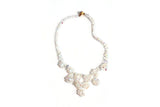 Vintage Aurora Borealis Iridescent Crystal Beaded Lattice-Style Necklace