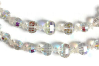 Vintage Aurora Borealis Double Strand Iridescent Crystal Beaded Necklace