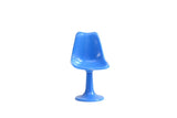 Vintage 1:12 Miniature Dollhouse Blue Plastic Mid-Century Style Chair