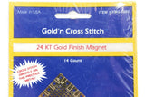 New Vintage 24 KT Gold Cross Stitch Magnet Kit